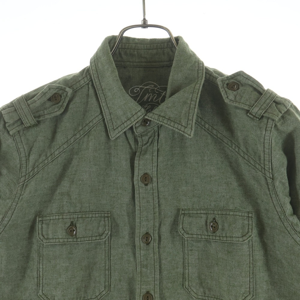 T.M.T(ティーエムティー) 16SS MILITARY SHIRT KHAKI マルチポケット ミリタリー長袖シャツ カーキ TSH-S1611