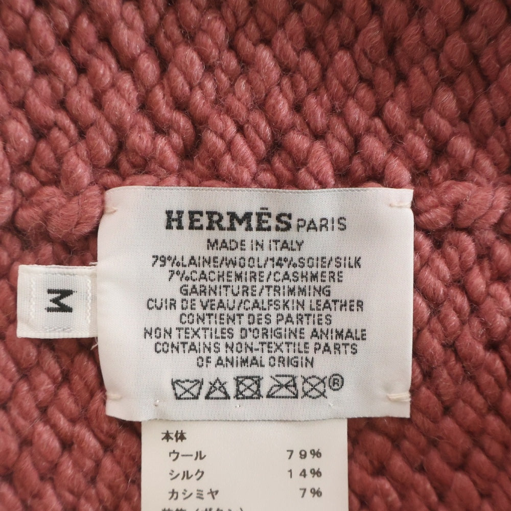 HERMES(エルメス) ジョプラン ウール ニット帽 ビーニー ピンク レディース