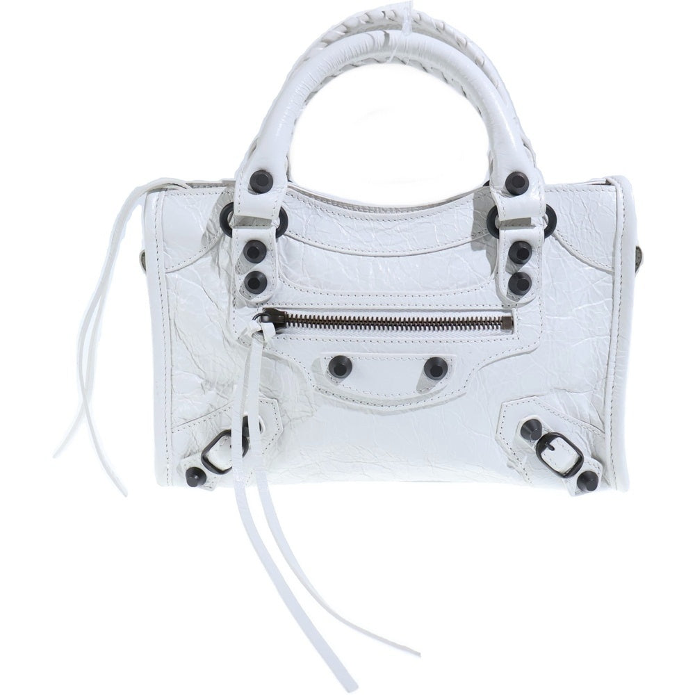 BALENCIAGA(バレンシアガ) Le City ル シティ ナノ レザー 2WAY ハンド ショルダーバッグ ホワイト 806395