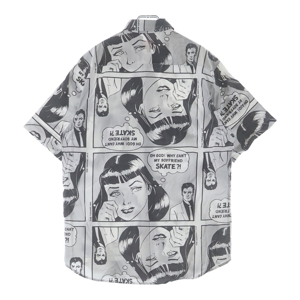 SUPREME(シュプリーム) 17SS ×THRASHER Boyfriend S/S Shirt ×スラッシャー ボーイフレンド 半袖シャツ ブラック/ホワイト