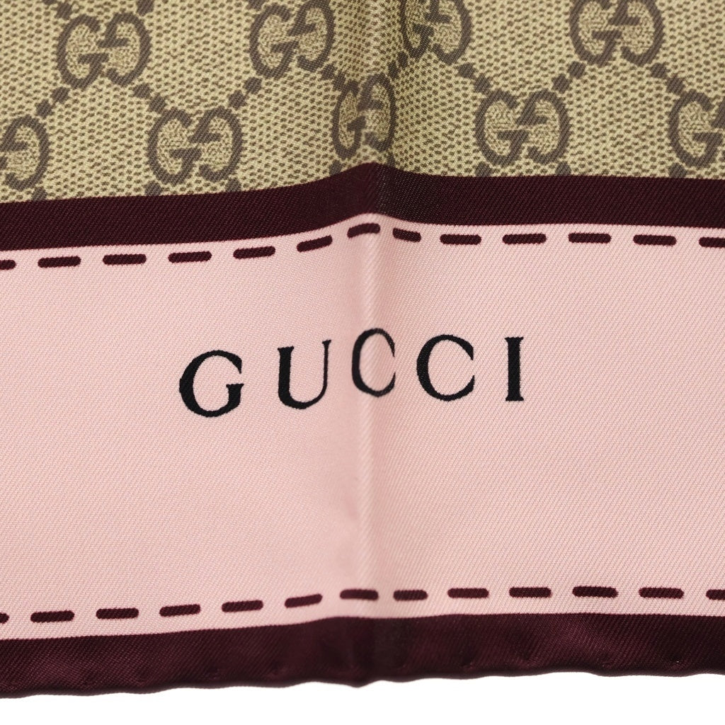 GUCCI(グッチ) x Higuchi Yuko Print Silk Scarf x ヒグチユウコ プリント シルクスカーフ ブラウン 848288