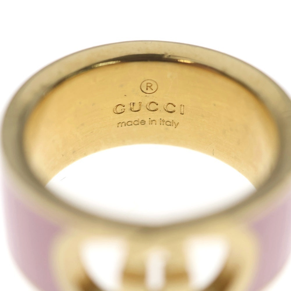 GUCCI(グッチ) インターロッキングG エナメルリング 指輪 ピンク 837518 レディース