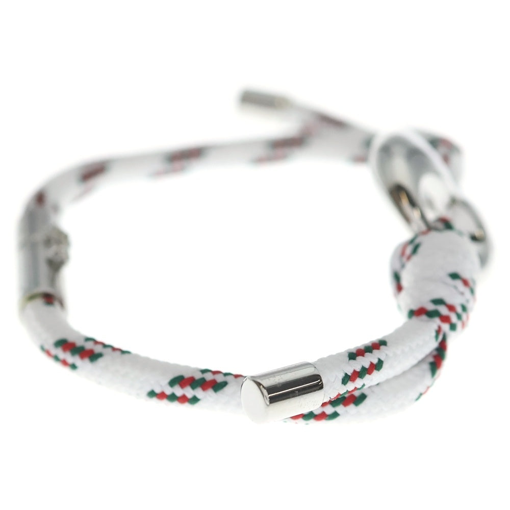 GUCCI(グッチ) マリナチェーン ファブリック ブレスレット ホワイト/シルバー 836226 レディース