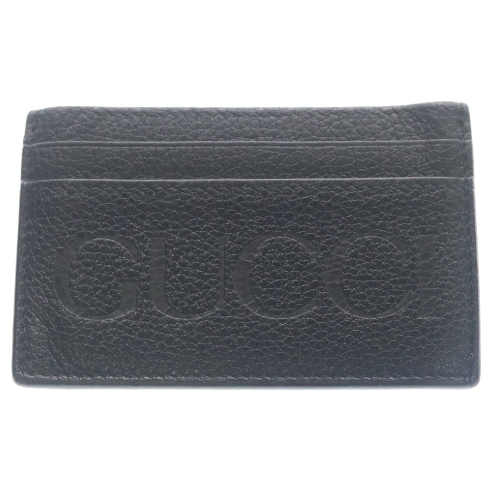 GUCCI(グッチ) ロゴ レザーカードケース ブラック 658694