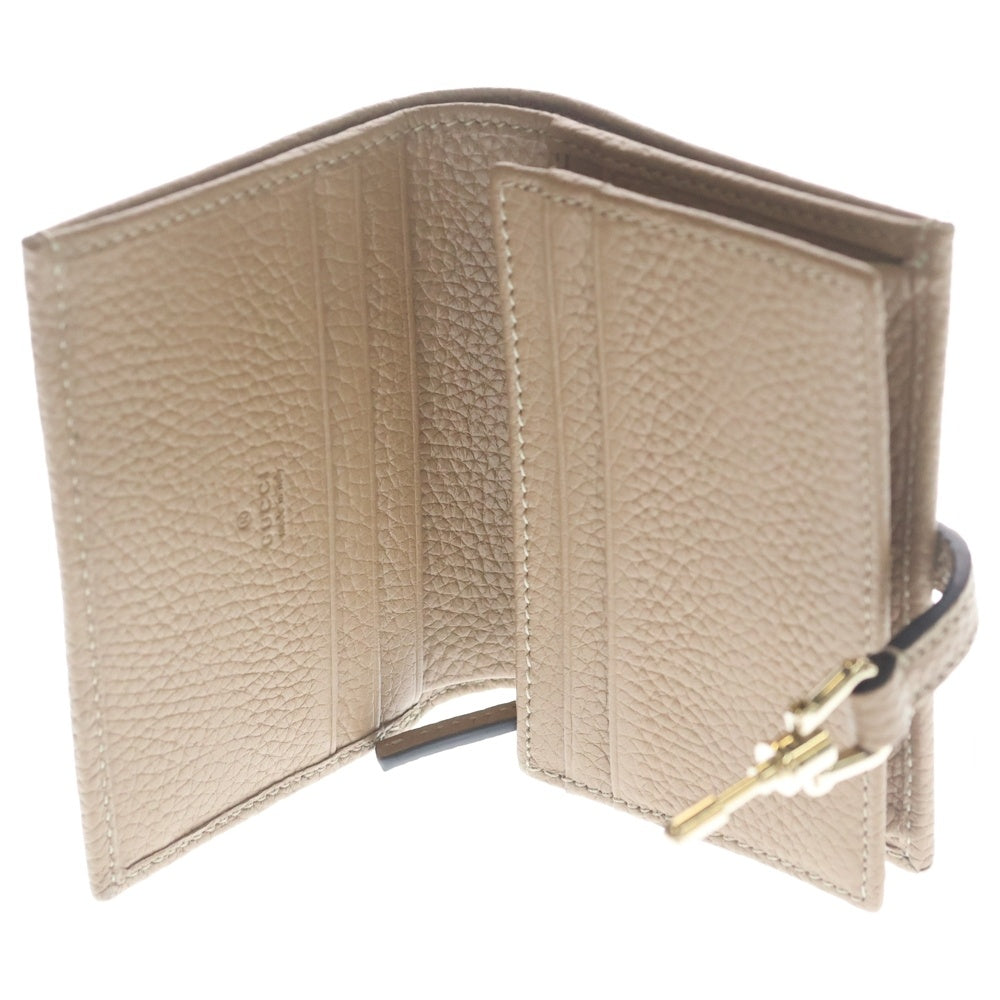 GUCCI(グッチ) ジャッキー レザーウォレット 二つ折り財布 ブラウン 645536 レディース