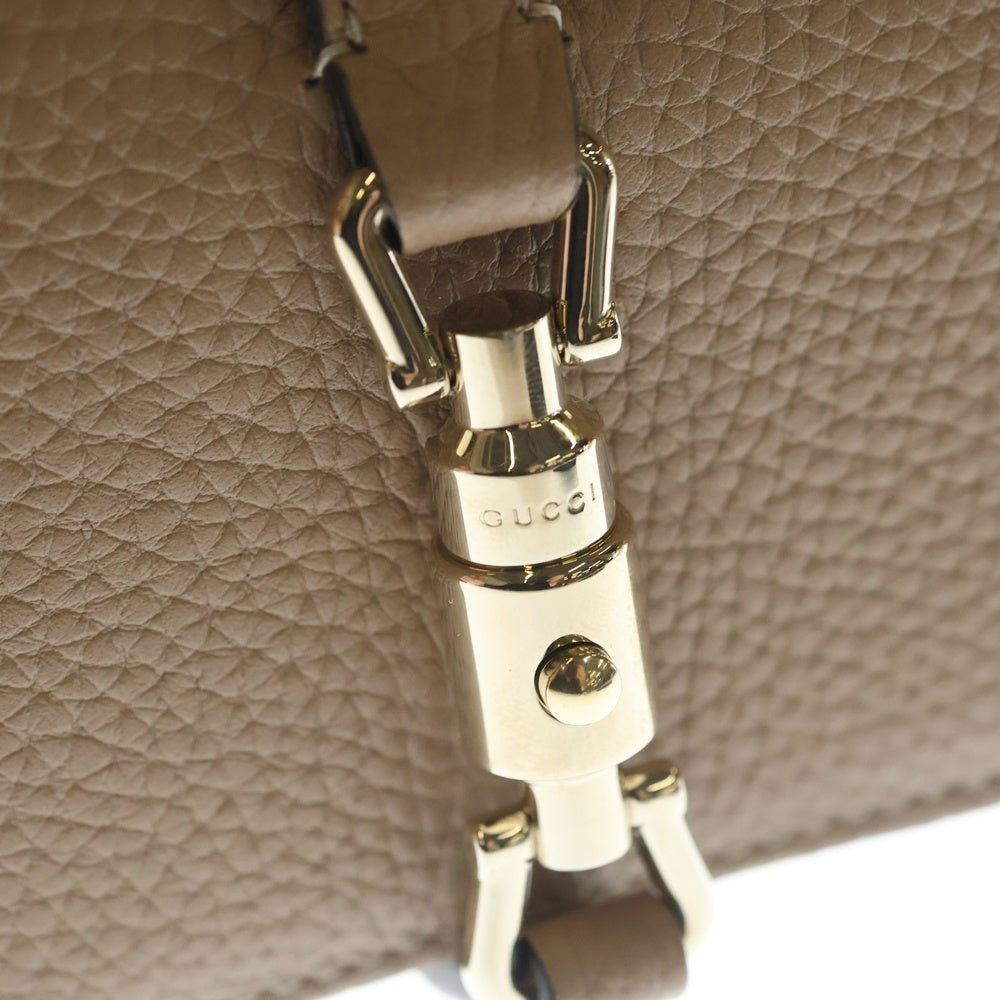 GUCCI(グッチ) ジャッキー レザーウォレット 二つ折り財布 ブラウン 645536 レディース