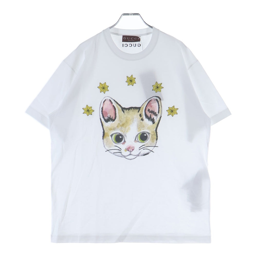 GUCCI(グッチ) x Higuchi Yuko Cotton Jersey T-shirt ヒグチユウコ 刺繍プリント 半袖Tシャツ カットソー ホワイト 855021