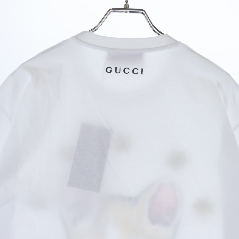 GUCCI(グッチ) x Higuchi Yuko Cotton Jersey T-shirt ヒグチユウコ 刺繍プリント 半袖Tシャツ カットソー ホワイト 855021