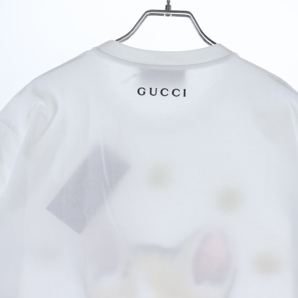 GUCCI(グッチ) x Higuchi Yuko Cotton Jersey T-shirt ヒグチユウコ 刺繍プリント 半袖Tシャツ カットソー ホワイト 855021