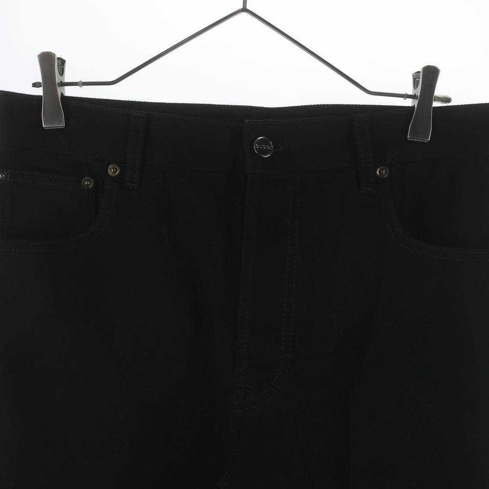 GUCCI(グッチ) ホースビット スリム デニムパンツ ブラック 835215 XDDCD
