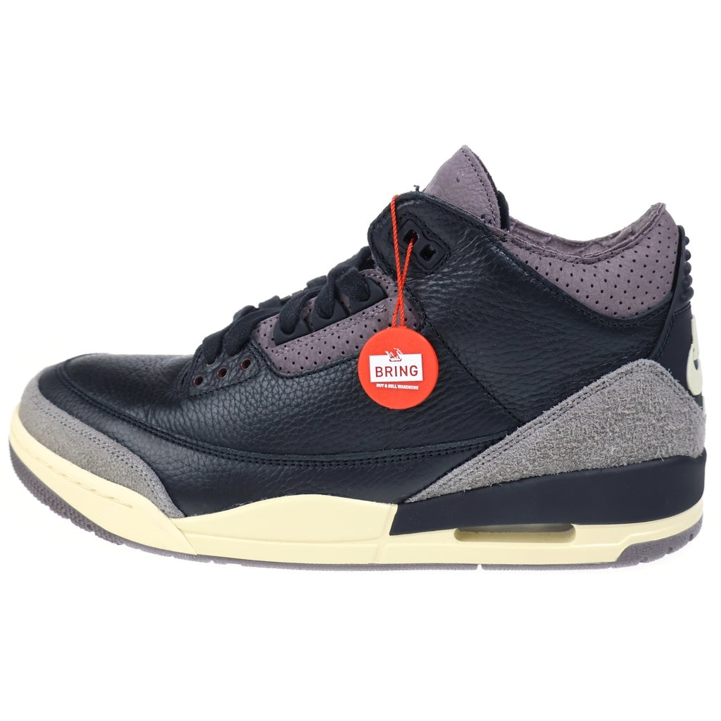 NIKE(ナイキ) ×A MA MANIERE AIR JORDAN 3 RETRO OG SP BLACK AND FLAT PEWTER エアジョーダン レトロ ハイカットスニーカー ブラック US13/30cm FZ4811-001