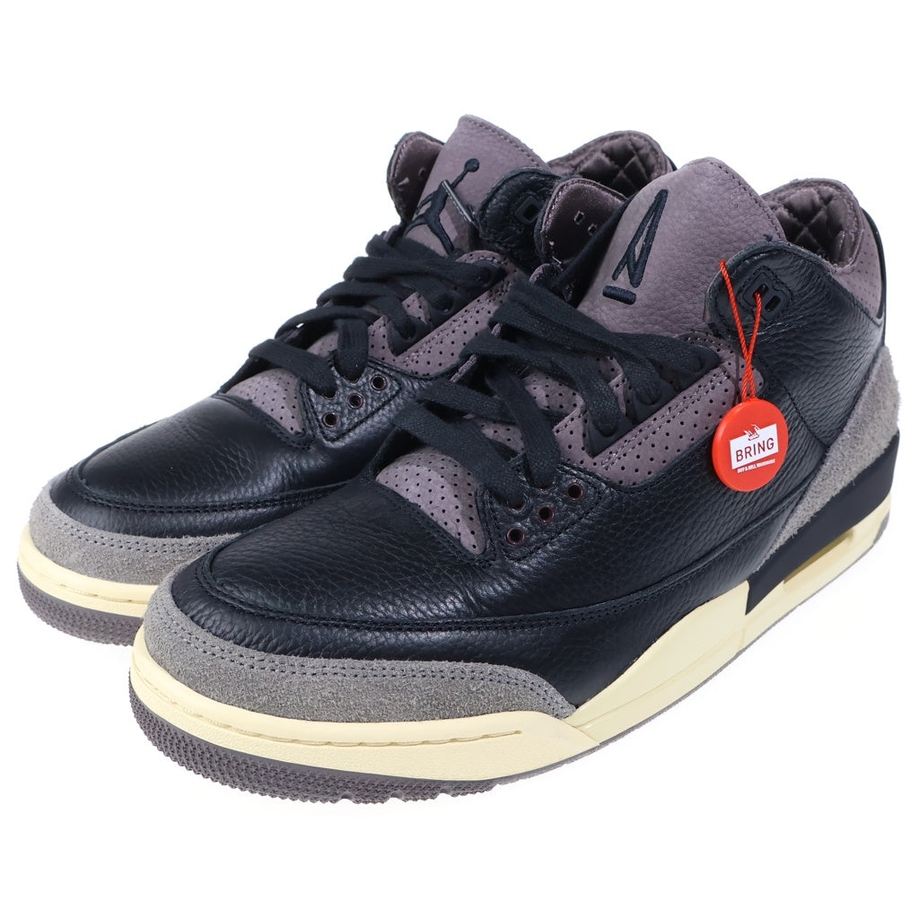 NIKE(ナイキ) ×A MA MANIERE AIR JORDAN 3 RETRO OG SP BLACK AND FLAT PEWTER エアジョーダン レトロ ハイカットスニーカー ブラック US13/30cm FZ4811-001