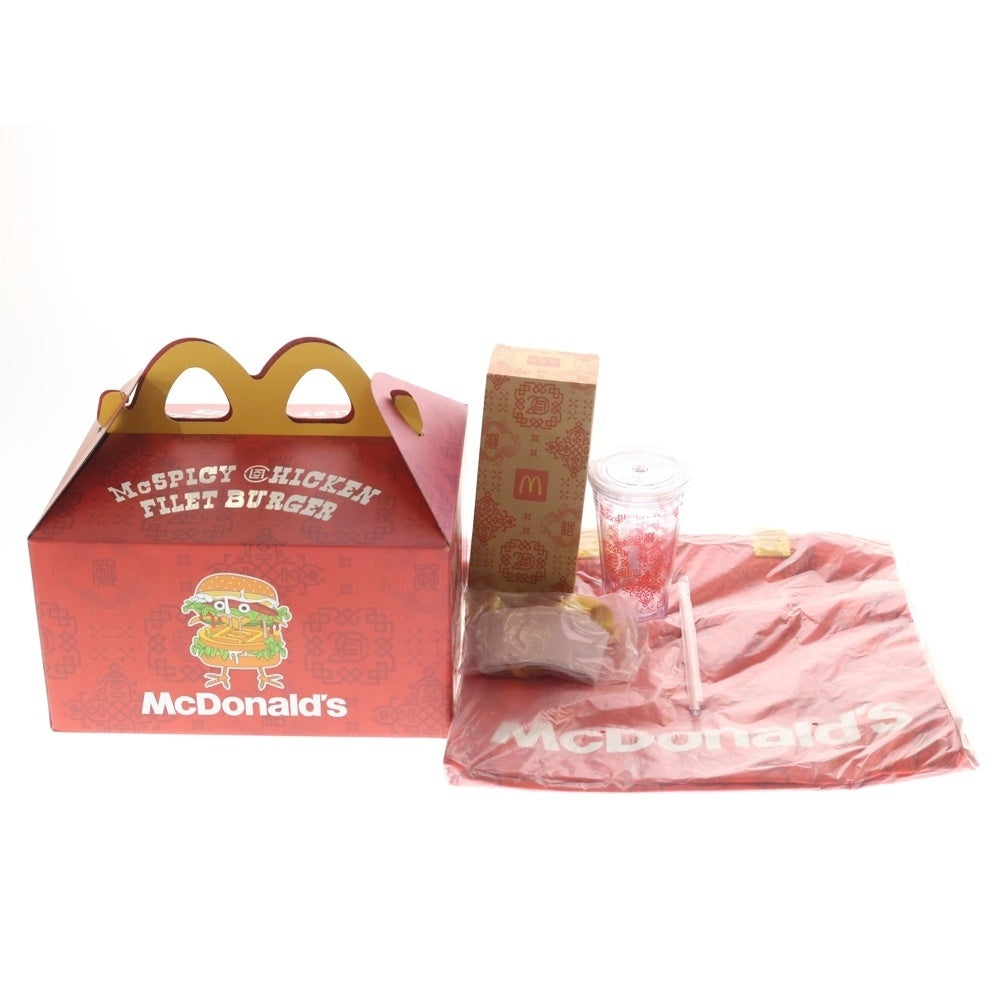 NO BRAND(ノーブランド) CLOT × McDonald's クロット マクドナルド プルオーバーフーディー バッグ コップセット レッド