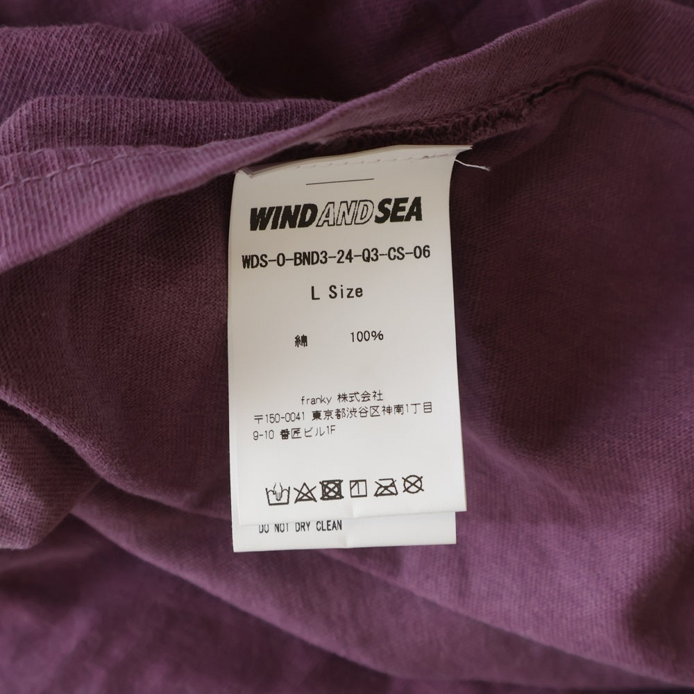 WIND AND SEA(ウィンダンシー) 24SS Thrash Heritage Paranoid Tee スラッシュ ヘリテージ パラノイド クルーネック カットソー 半袖Tシャツ パープル WDS-0-BND3-24-Q3-CS-06