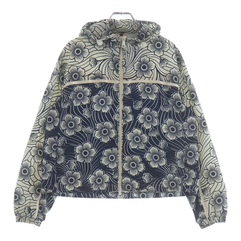 MONCLER(モンクレール) 21AW LADIES BLUE KERAGAN FLORAL-PRINT JACKET ブルーケラガン フローラルプリント ジップアップジャケット ブルー G10931A76100