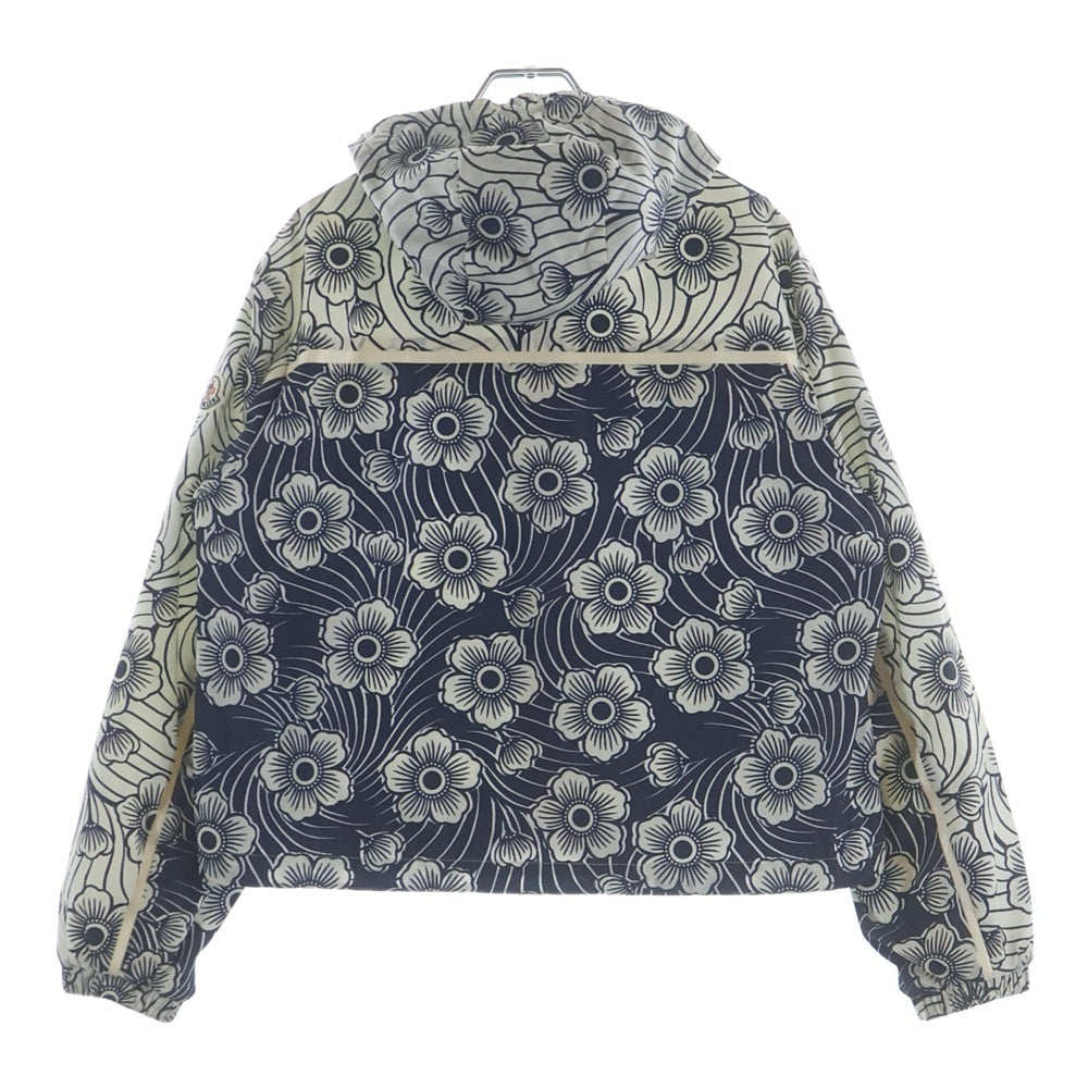 MONCLER(モンクレール) 21AW LADIES BLUE KERAGAN FLORAL-PRINT JACKET ブルーケラガン フローラルプリント ジップアップジャケット ブルー G10931A76100