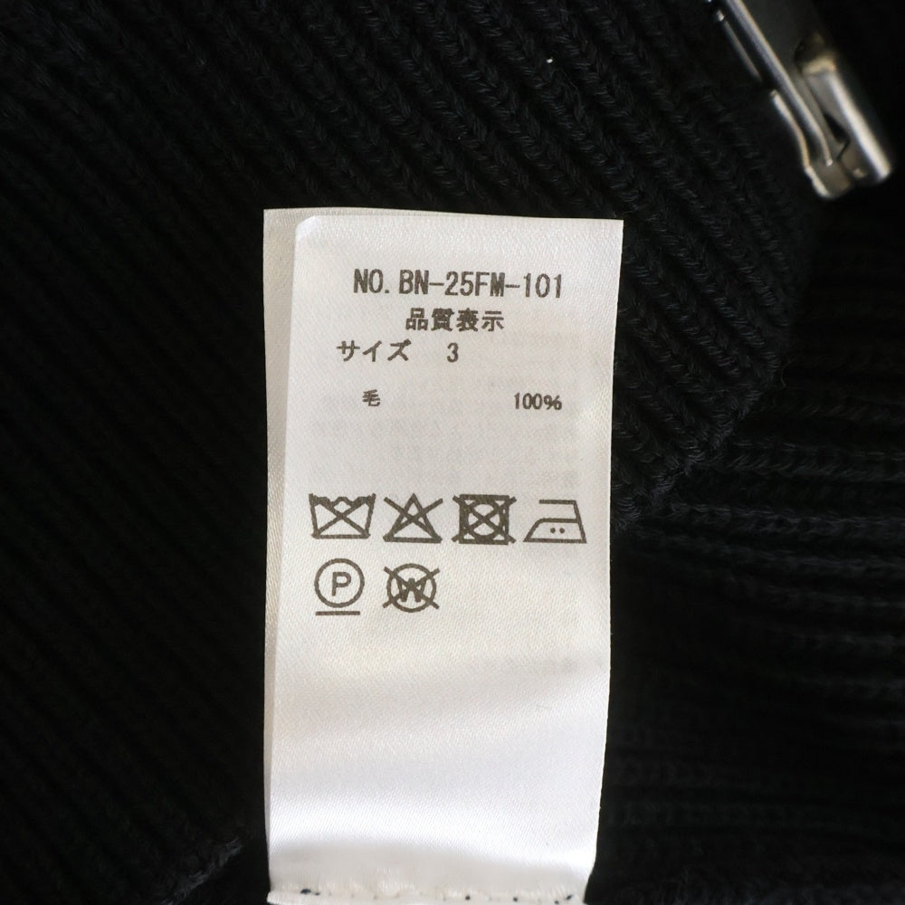 BATONER(バトナ―) 25AW DRIVERS KNIT ドライバーズニット カーディガン ブラック BN-25FM-101