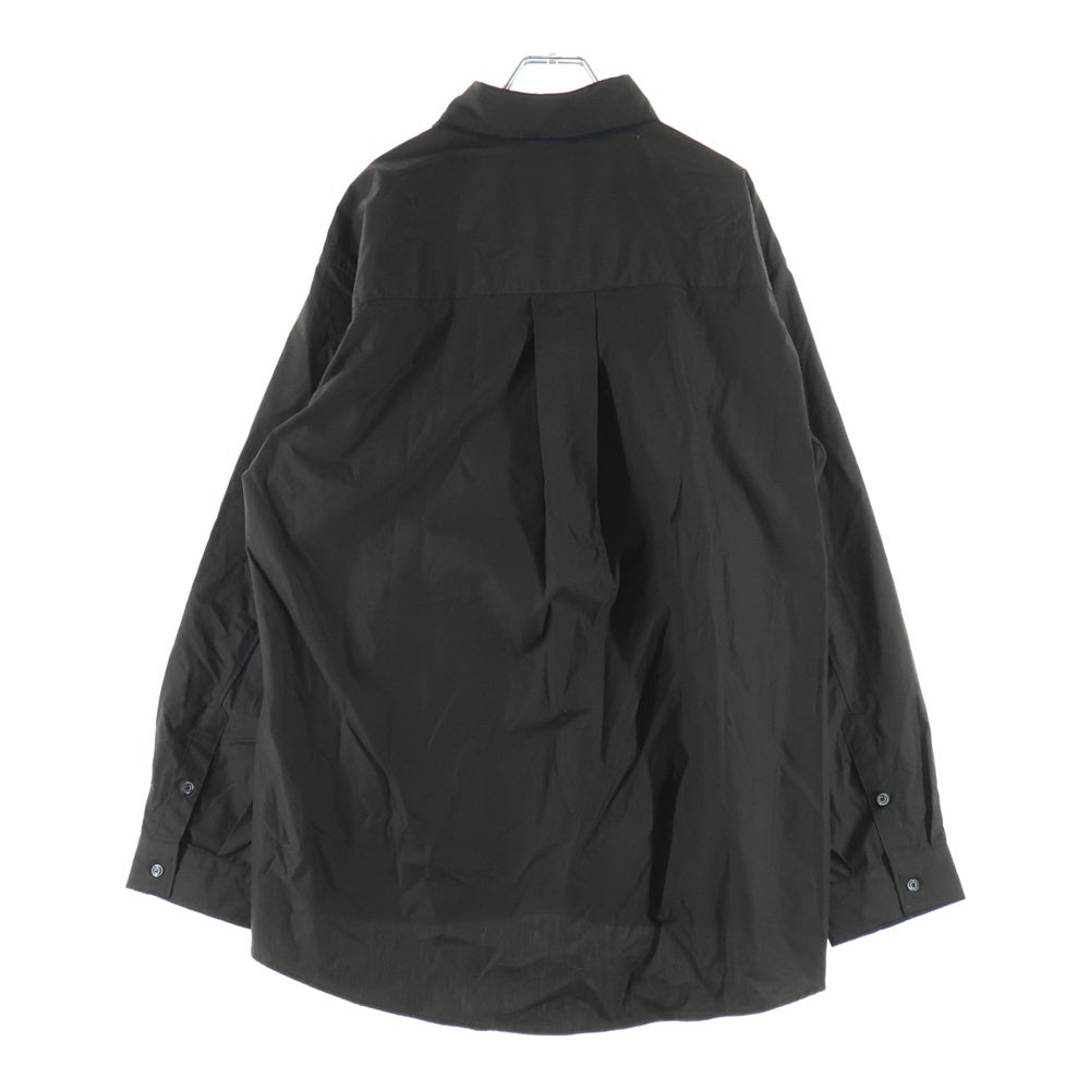 ANCELLM(アンセルム) HIGH-COUNT FRAYED OVER SHIRT コットン 長袖シャツ ブラウン ANC-SH83