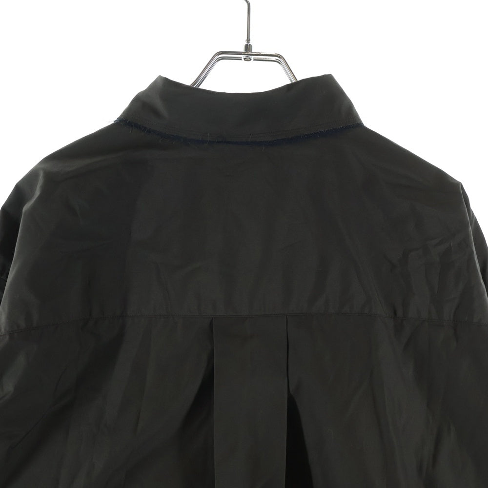 ANCELLM(アンセルム) HIGH-COUNT FRAYED OVER SHIRT コットン 長袖シャツ ブラウン ANC-SH83