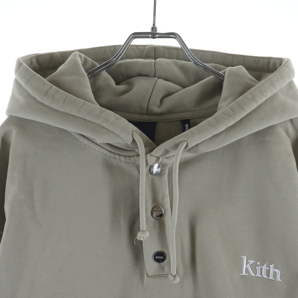 KITH(キス) Williams 4 Hoodie ウィリアムス ワンポイントロゴ フーディー パーカー ベージュ KH2617