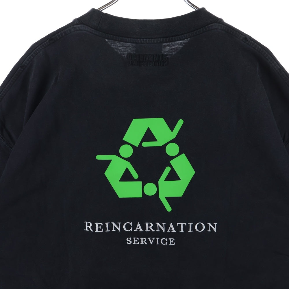 VETEMENTS(ヴェトモン) NOT DOING SHIRT ノットドゥーイングシャツ 半袖カットソー ブラック UE63TR320B