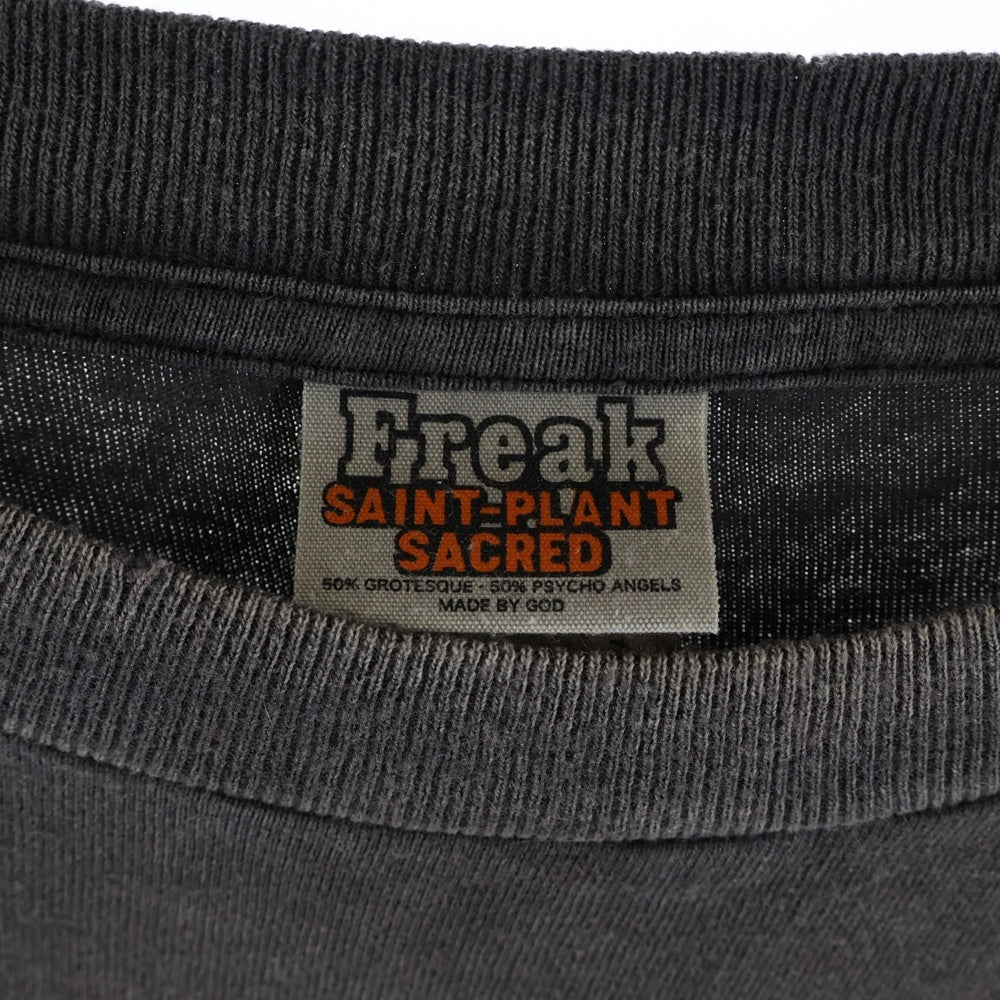 SAINT MICHAEL(セントマイケル) ×CACTUS PLANT FLEA MARKET TEE SMILE カクタスプラントフリーマーケット ティースマイル クルーネック半袖Tシャツ/カットソー ブラック SM-YS1-0000-C01