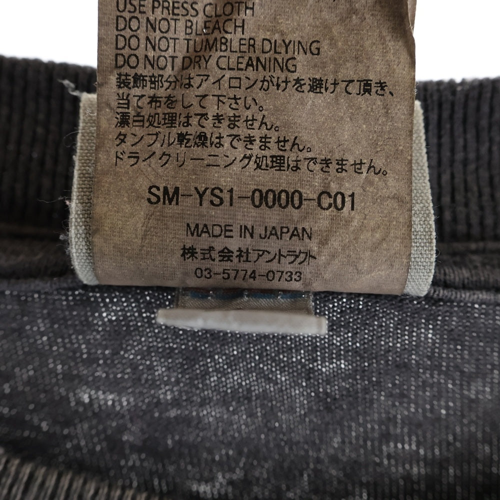SAINT MICHAEL(セントマイケル) ×CACTUS PLANT FLEA MARKET TEE SMILE カクタスプラントフリーマーケット ティースマイル クルーネック半袖Tシャツ/カットソー ブラック SM-YS1-0000-C01