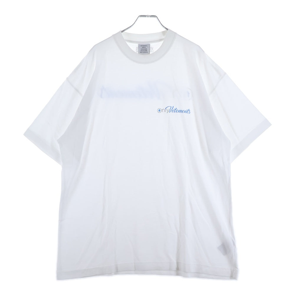 VETEMENTS(ヴェトモン) onlyロゴプリントTシャツ カットソー ホワイト UA53TR160W