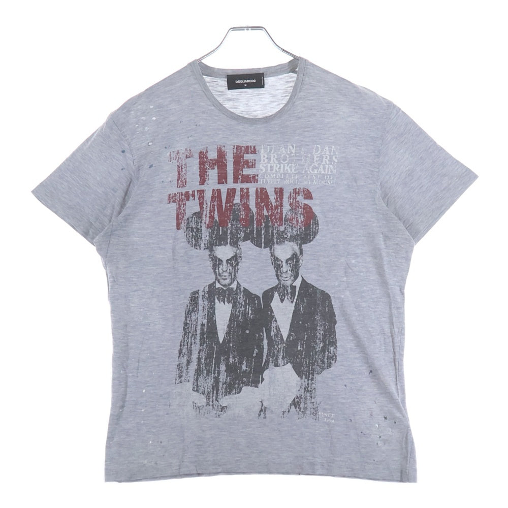DSQUARED2(ディースクエアード) プリントロゴクルーネックTシャツ カットソー グレー S72GD0026 レディース