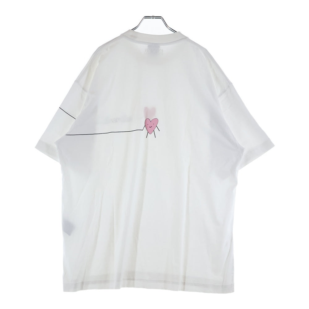 VETEMENTS(ヴェトモン) ハートロゴプリントTシャツカットソー ホワイト UA53TR270W