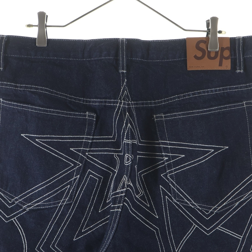 SUPREME(シュプリーム) 25SS Stars Topstitch Baggy Jean Indigo スターズトップステッチバギージーンズ インディゴ デニムパンツ