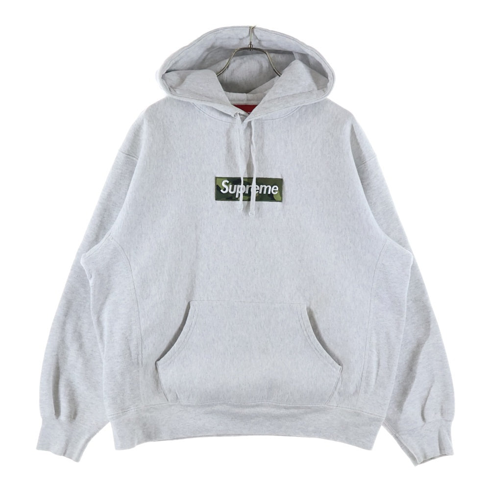 SUPREME(シュプリーム) 23AW Box Logo Hooded sweatshirt 迷彩柄 ボックスロゴデザイン フーデッド スウェット パーカー グレー