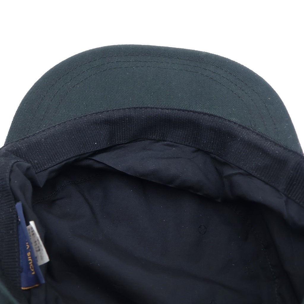 LOUIS VUITTON(ルイヴィトン) ×NIGO ニゴ エンブロイダリーデザイン レザーアジャスター ピルボックスキャップ 帽子 ブラック MP2732