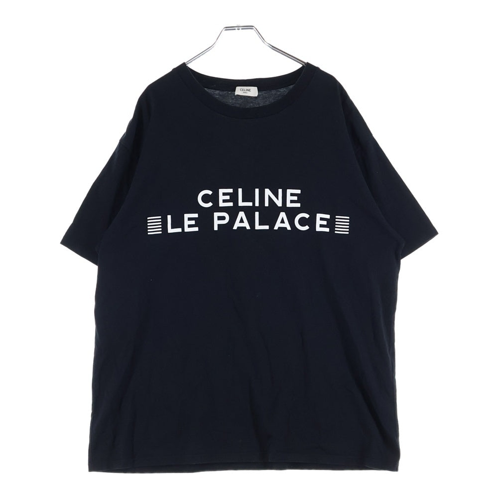 CELINE(セリーヌ) 23AW LE PALACE TEE ル・パラス ロゴプリント クルーネック半袖Tシャツ ブラック 2X61I671Q