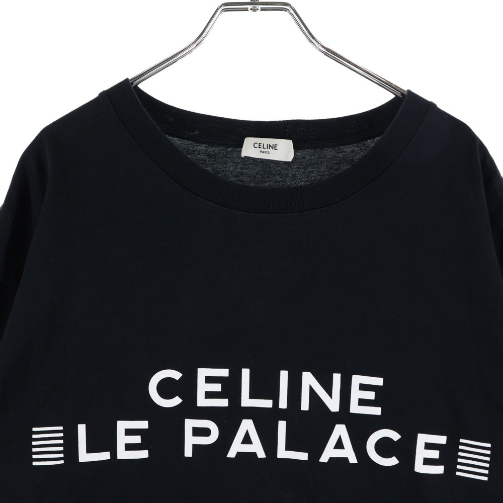 CELINE(セリーヌ) 23AW LE PALACE TEE ル・パラス ロゴプリント クルーネック半袖Tシャツ ブラック 2X61I671Q