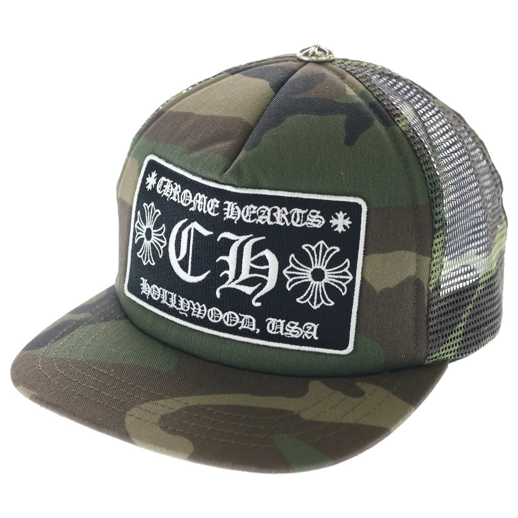 CHROME HEARTS(クロムハーツ) TRUCKER CAP トラッカーキャップ CHパッチクロスボール付カモフラメッシュ帽子