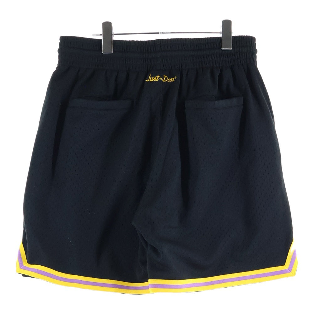 Mitchell&Ness(ミッチェル アンド ネス) PRACTICE SHORTS LAKERS プラクティスショーツ レイカーズ バスケットパンツ ブラック