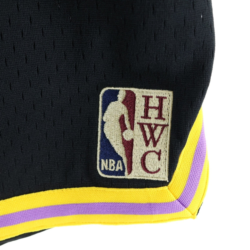 Mitchell&Ness(ミッチェル アンド ネス) PRACTICE SHORTS LAKERS プラクティスショーツ レイカーズ バスケットパンツ ブラック