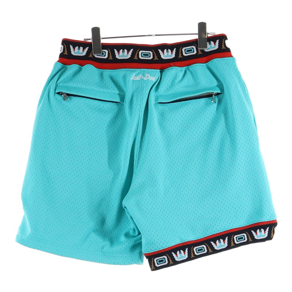 Mitchell&Ness(ミッチェル アンド ネス) ×Just Don NBA Vancouver Grizzlies ジャストドンエヌビーエーバンクーバー・グリズリーズ バスケットパンツ ボトムス ターコイズ