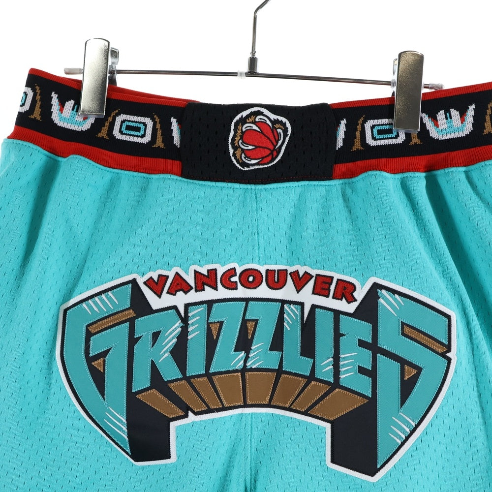 Mitchell&Ness(ミッチェル アンド ネス) ×Just Don NBA Vancouver Grizzlies ジャストドンエヌビーエーバンクーバー・グリズリーズ バスケットパンツ ボトムス ターコイズ