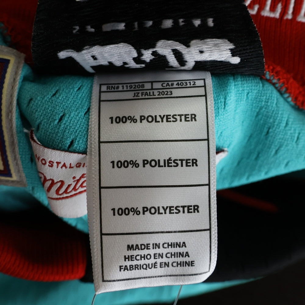 Mitchell&Ness(ミッチェル アンド ネス) ×Just Don NBA Vancouver Grizzlies ジャストドンエヌビーエーバンクーバー・グリズリーズ バスケットパンツ ボトムス ターコイズ