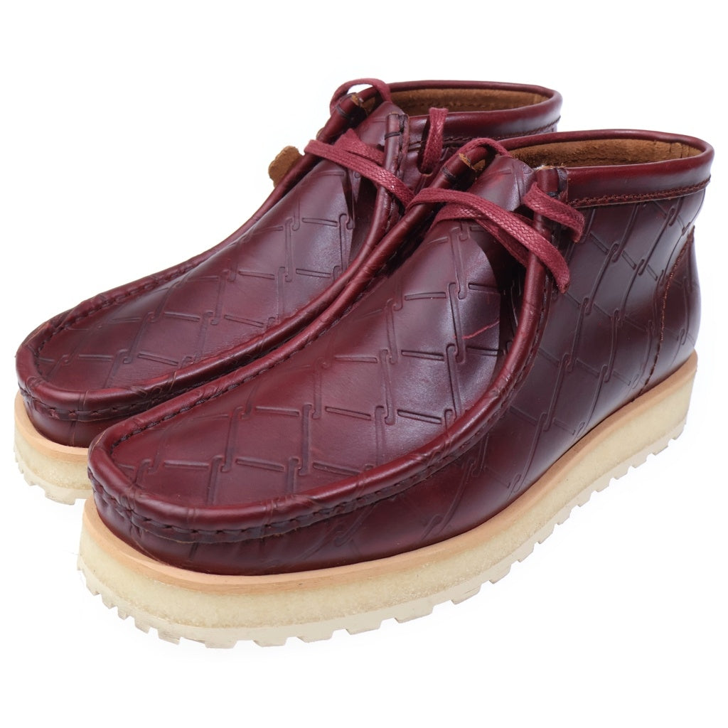 Clarks(クラークス) Wallabee Scout Burgundy Starcow ワラビースカウトバーガンディスターカウ レッド US9.5/26.5cm 26186060