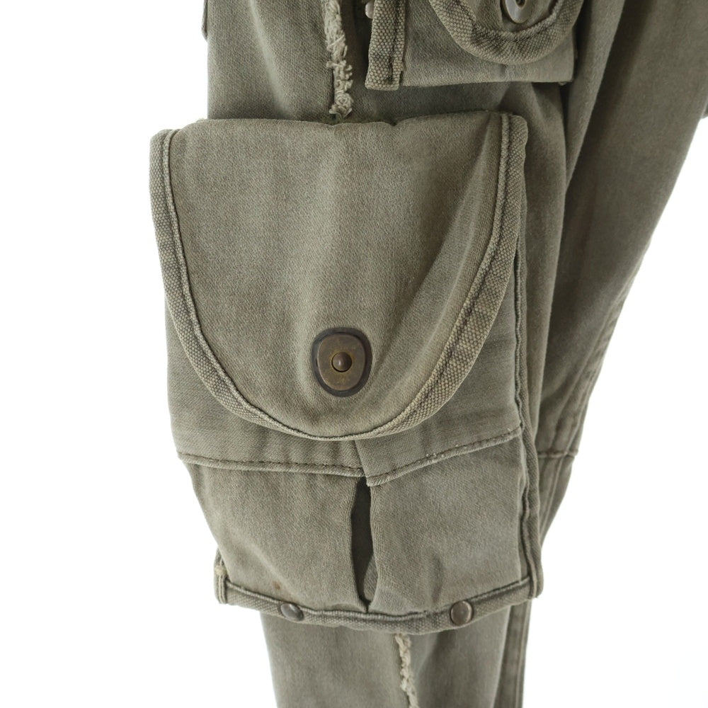 L.G.B.(ルグランブルー) フレア デニムカーゴパンツ カーキ