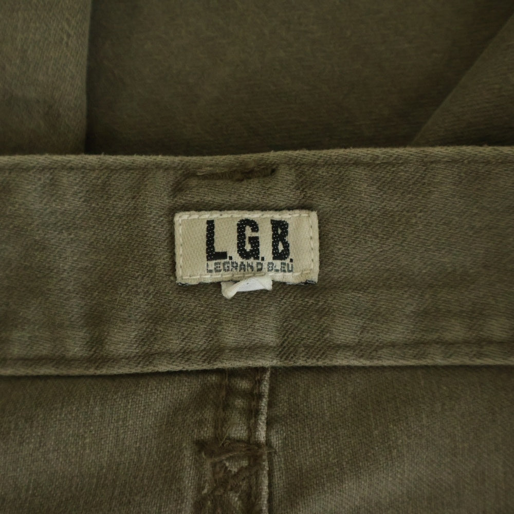 L.G.B.(ルグランブルー) フレア デニムカーゴパンツ カーキ