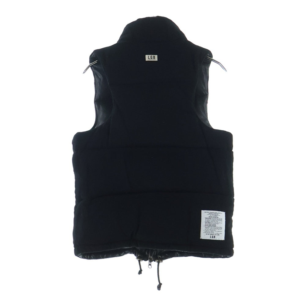 L.G.B.(ルグランブルー) リバーシブル レザーダウンベスト ブラック