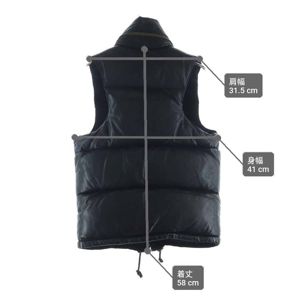 L.G.B.(ルグランブルー) リバーシブル レザーダウンベスト ブラック