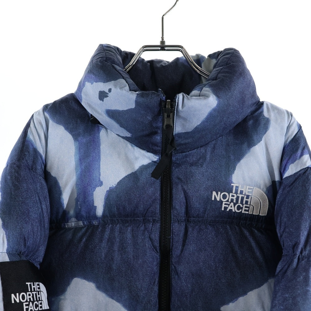 SUPREME(シュプリーム) ×THE NORTH FACE Bleached Denim Print Nuptse Jacket ノースフェイス ブリーチド デニム プリント ヌプシ ダウン ジャケット ブルー ND52100I