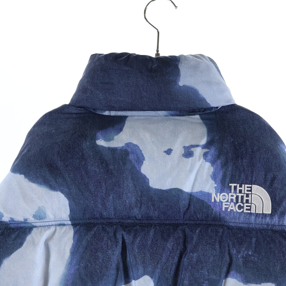SUPREME(シュプリーム) ×THE NORTH FACE Bleached Denim Print Nuptse Jacket ノースフェイス ブリーチド デニム プリント ヌプシ ダウン ジャケット ブルー ND52100I