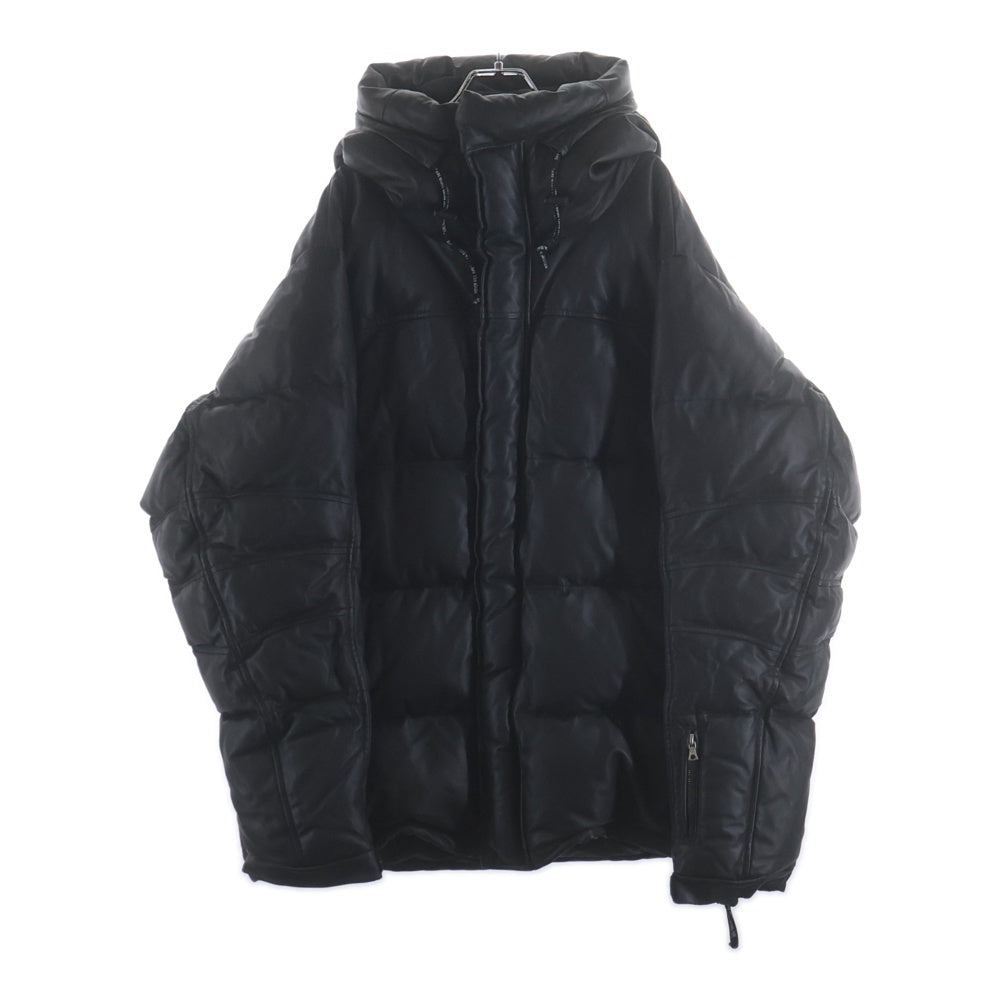 A BATHING APE(アベイシングエイプ) 90S ラムレザー フーデッド ダウンジャケット ブラック