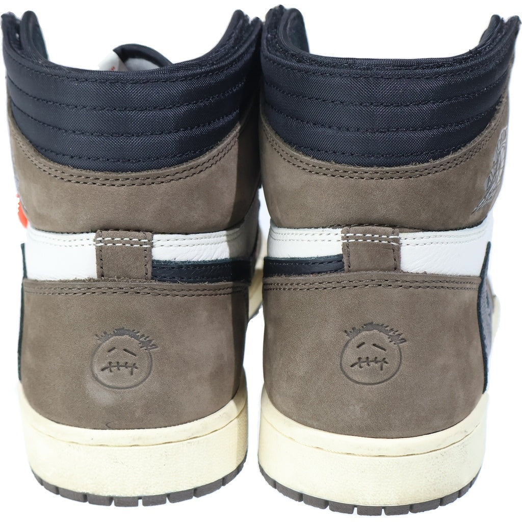 NIKE(ナイキ) ×TRAVIS SCOTT AIR JORDAN 1 RETRO HIGH OG TS SP CD4487-100 トラヴィススコット エアジョーダン1 ハイカットスニーカー US9.5/27.5cm ブラウン/ホワイト